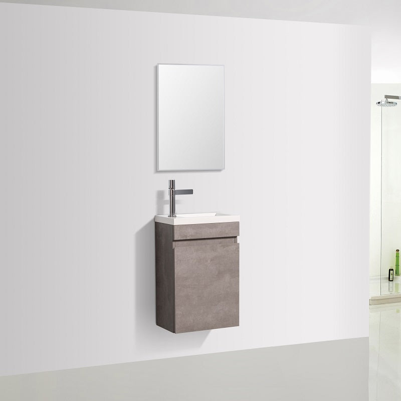 Piccolo 400 Grey Ash Wall Hung Vanity | Indulge Bathroom
