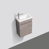 Piccolo 400 Grey Ash Wall Hung Vanity | Indulge Bathroom