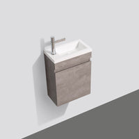 Piccolo 400 Grey Ash Wall Hung Vanity | Indulge Bathroom