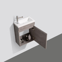 Piccolo 400 Grey Ash Wall Hung Vanity | Indulge Bathroom
