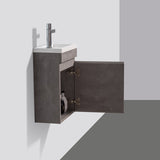 Piccolo 400 Grey Ash Wall Hung Vanity | Indulge Bathroom