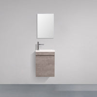 Piccolo 400 Grey Ash Wall Hung Vanity | Indulge Bathroom