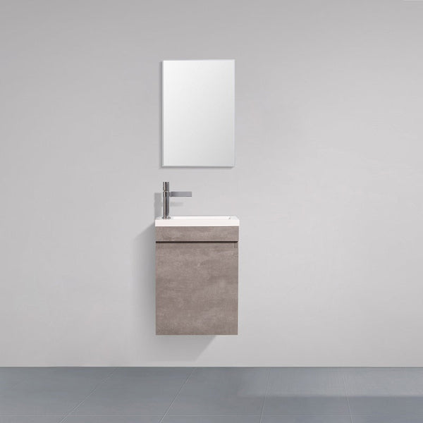 Piccolo 400 Grey Ash Wall Hung Vanity | Indulge Bathroom