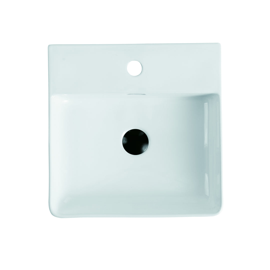 420mm Gloss White Wall Hung Basin | Indulge Bathroom