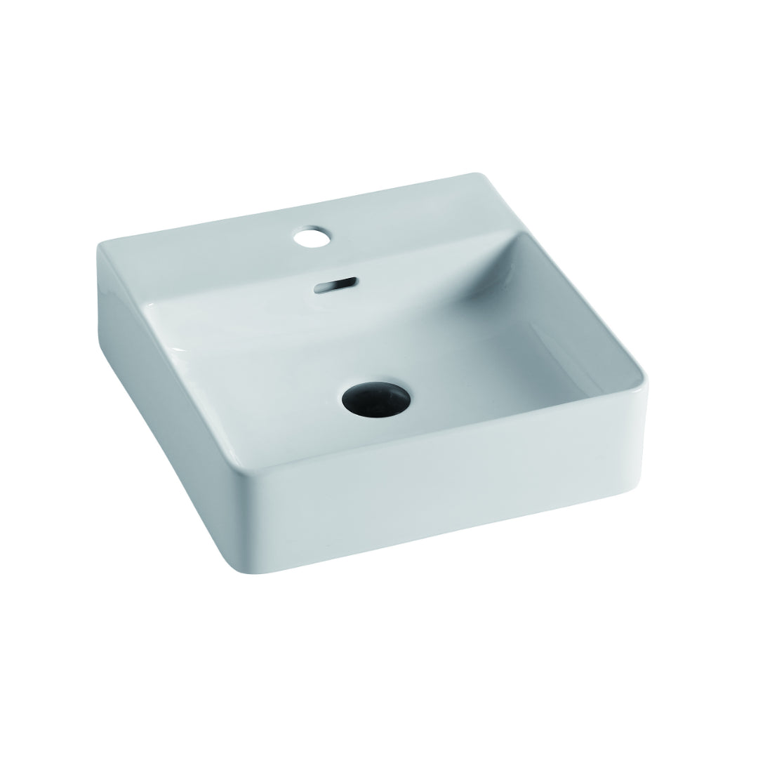420mm Gloss White Wall Hung Basin | Indulge Bathroom