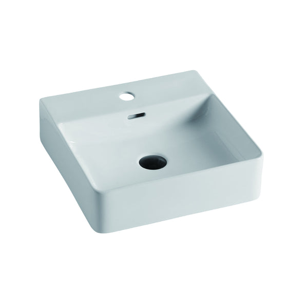 420mm Gloss White Wall Hung Basin | Indulge Bathroom