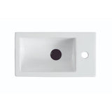 455mm Gloss White Wall Hung Basin - Right Taphole | Indulge Bathroom