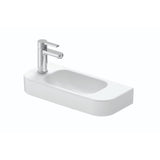 500mm Gloss White Wall Hung Basin - Left Taphole | Indulge Bathroom