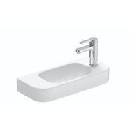 500mm Gloss White Wall Hung Basin - Right Taphole | Indulge Bathroom