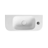 500mm Gloss White Wall Hung Basin - Right Taphole | Indulge Bathroom