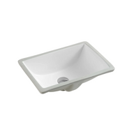 460mm Rectangular Gloss White Under Counter Basin | Indulge Bathroom