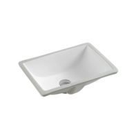 460mm Rectangular Gloss White Under Counter Basin | Indulge Bathroom
