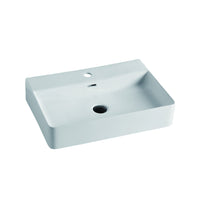 605mm Gloss White Wall Hung Basin | Indulge Bathroom