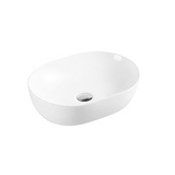 485mm Oval Matte White Above Counter Basin | Indulge Bathroom