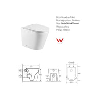 Cesena Vortex Rimless Tornado In Wall Toilet Suite Pan | Indulge Bathroom