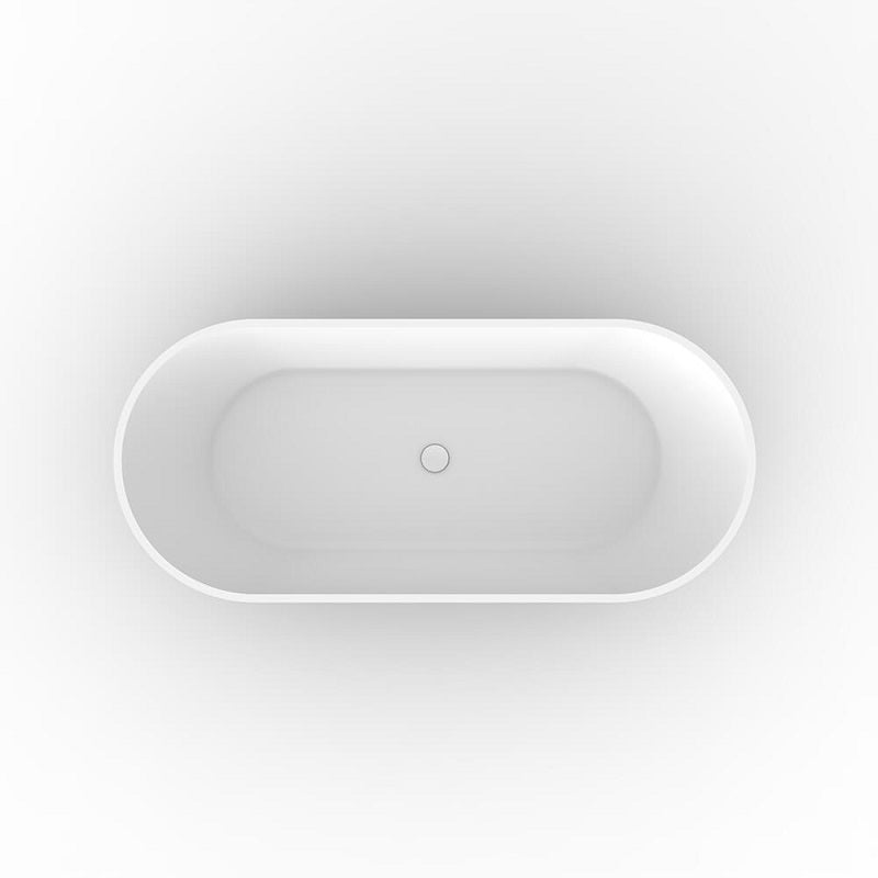 Kelsa 1700mm Stone Fluted Matte White Freestanding Bath Tub | Indulge Bathroom