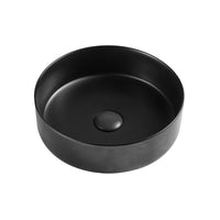 355mm Round Matte Black Above Counter Basin | Indulge Bathroom
