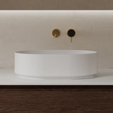Nava 560mm Solid Surface Stone Oval Above Counter Basin | Indulge Bathroom