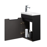 Kelsa 400 Fluted Matte Black Wall Hung Vanity | Indulge Bathroom