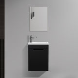 Kelsa 400 Fluted Matte Black Wall Hung Vanity | Indulge Bathroom