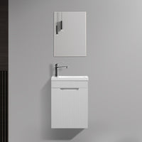 Kelsa 400 Fluted Matte White Wall Hung Vanity | Indulge Bathroom