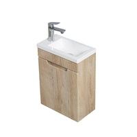 Kelsa 400 Fluted White Oak Wall Hung Vanity | Indulge Bathroom