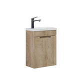 Kelsa 400 Fluted White Oak Wall Hung Vanity | Indulge Bathroom