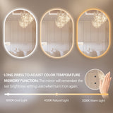 Oval Pill Touchless 600 x 900 LED Mirror - Three Light Temperatures | Indulge Bathroom