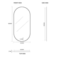 Oval Pill 450 x 900 Touchless LED Mirror - Three Light Temperatures | Indulge Bathroom