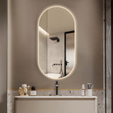 Oval Pill 450 x 900 Touchless LED Mirror - Three Light Temperatures | Indulge Bathroom