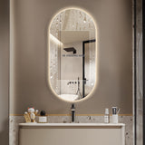 Oval Pill 450 x 900 Touchless LED Mirror - Three Light Temperatures | Indulge Bathroom