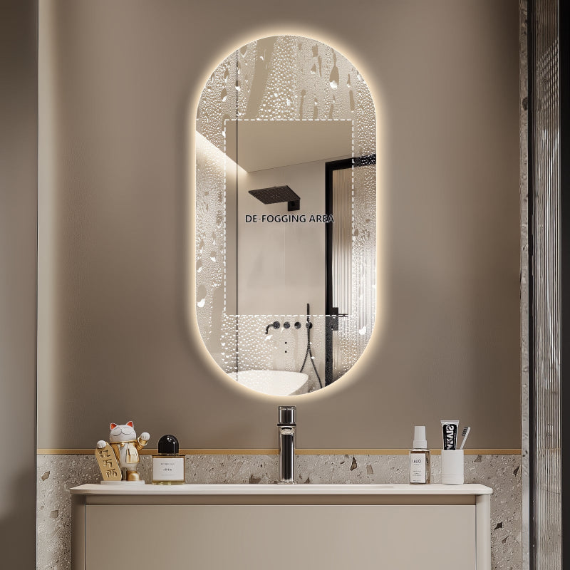 Oval Pill 450 x 900 Touchless LED Mirror - Three Light Temperatures | Indulge Bathroom