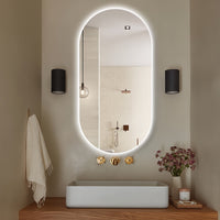 Oval Pill 450 x 900 Touchless LED Mirror - Three Light Temperatures | Indulge Bathroom