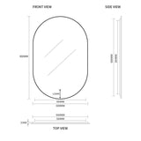 Oval Pill Touchless Back-Lit 600 x 900 Brushed Gold LED Mirror - Three Light Temperatures | Indulge Bathroom