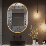 Oval Pill Touchless 600 x 900 LED Mirror - Three Light Temperatures | Indulge Bathroom