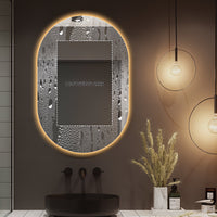 Oval Pill Touchless 600 x 900 LED Mirror - Three Light Temperatures | Indulge Bathroom
