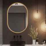 Oval Pill Touchless 600 x 900 LED Mirror - Three Light Temperatures | Indulge Bathroom
