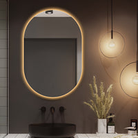 Oval Pill Touchless 600 x 900 LED Mirror - Three Light Temperatures | Indulge Bathroom