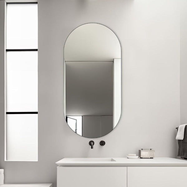 Pill Oval 450 x 900 Polished Edge Mirror | Indulge Bathroom