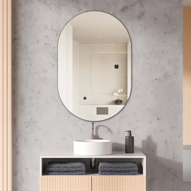 Pill Oval 600 x 900 Polished Edge Mirror | Indulge Bathroom