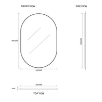 Pill Oval 600 x 900 Polished Edge Mirror | Indulge Bathroom