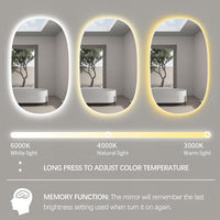 Pera 600 x 1000 Curved Touchless LED Mirror - Three Light Temperatures | Indulge Bathroom