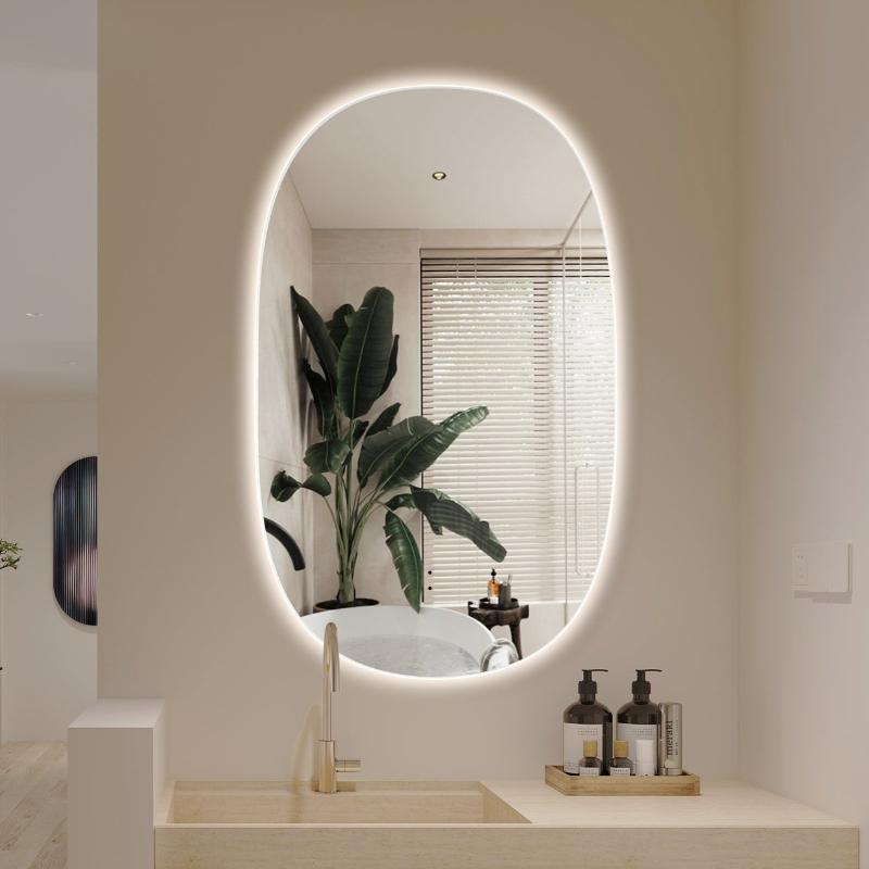 Pera 600 x 1000 Curved Touchless LED Mirror - Three Light Temperatures | Indulge Bathroom