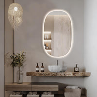Pera 600 x 1000 Curved Touchless LED Mirror - Three Light Temperatures | Indulge Bathroom