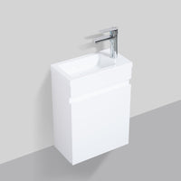 Piccolo 400 High Gloss White Wall Hung Vanity | Indulge Bathroom