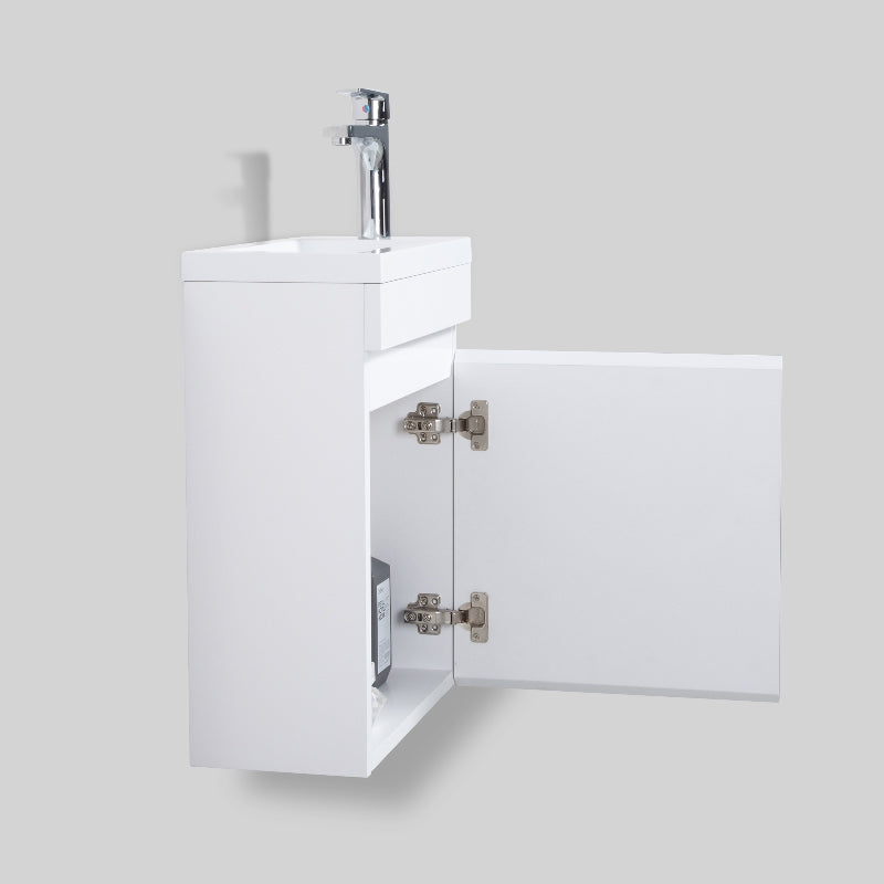 Piccolo 400 High Gloss White Wall Hung Vanity | Indulge Bathroom