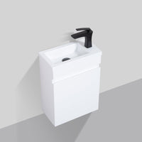 Piccolo 400 High Gloss White Wall Hung Vanity | Indulge Bathroom