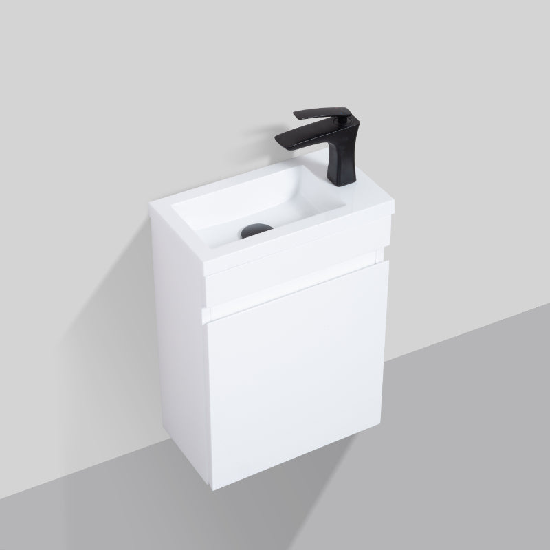 Piccolo 400 High Gloss White Wall Hung Vanity | Indulge Bathroom