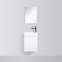 Piccolo 400 High Gloss White Wall Hung Vanity | Indulge Bathroom