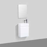 Piccolo 400 High Gloss White Wall Hung Vanity | Indulge Bathroom